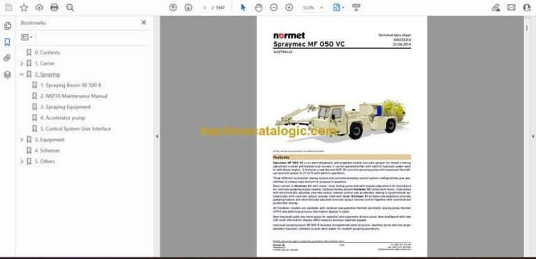Normet Spraymec MF050 VC Technical Information (5F8F2C8_1000)