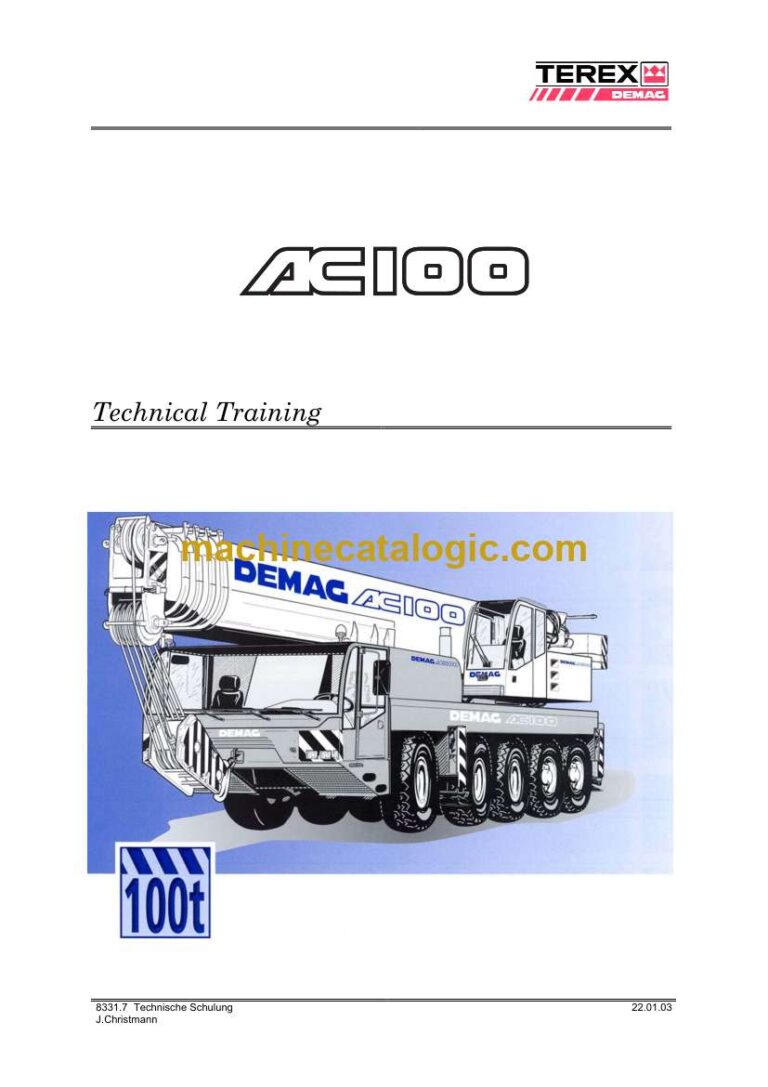 Terex AC100 All Terrain Crane Technical Training