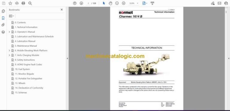 Normet Charmec 1614B Technical Information (5F7C795_1000)