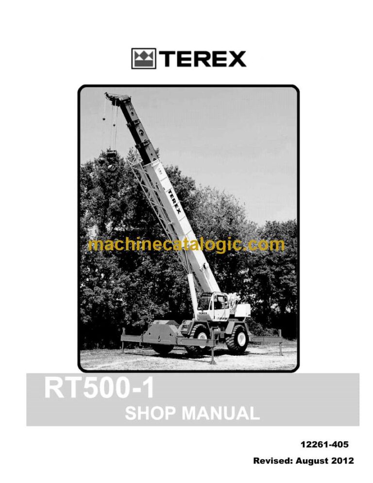 Terex RT500-1 Rough Terrain Crane Shop Manual (12261-405)