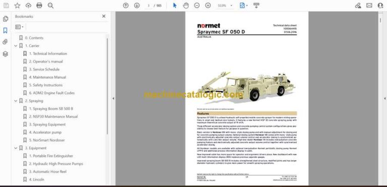 Normet Spraymec SF050 D Technical Information (5F7F437_1000)