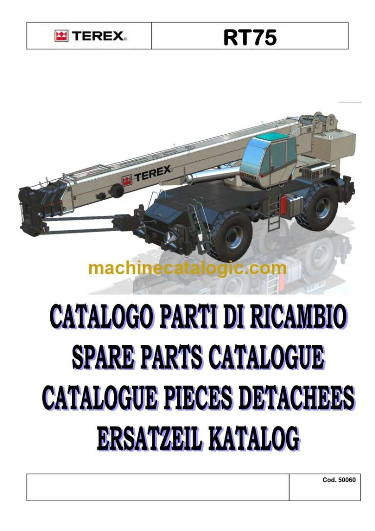 Terex RT75 Rough Terrain Crane Parts Catalog