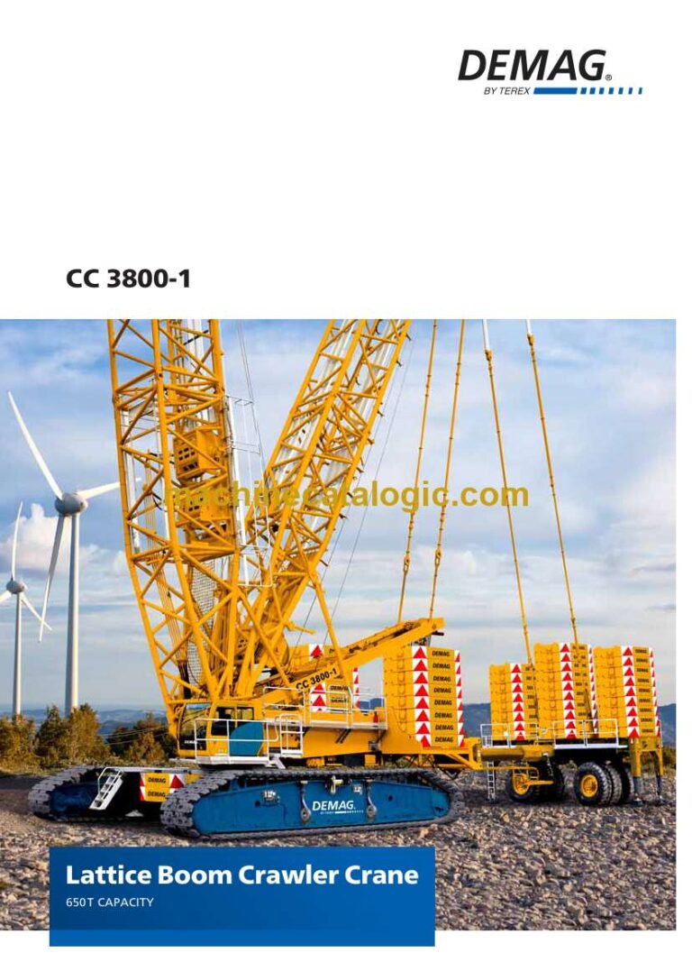 Terex Demag CC3800-1 Lattice Boom Crawler Crane Manual