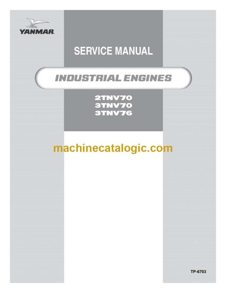 Yanmar 2TNV70, 3TNV70, 3TNV76 Industrial Engines Service Manual (tp6703)