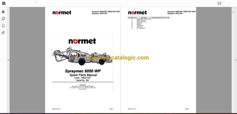 Normet Spraymec 6050 WP Parts Manual (100021037) (#591)