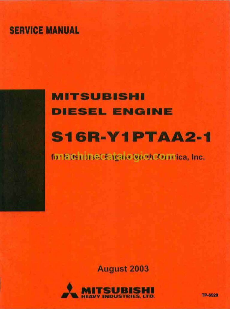Mitsubishi S16R-Y1PTAA2-1 Diesel Engine Service Manual (TP6528)