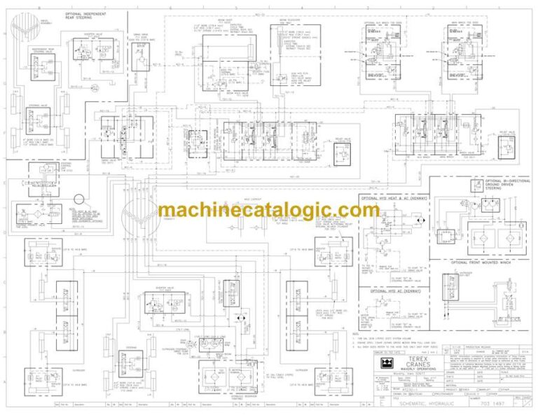Terex RT230-1 Rough Terrain Crane Electrical and Hydraulic Schematic