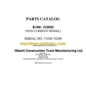 Euclid R100-310HD Dump Truck Parts Catalog (6314316178)