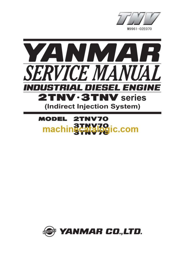 Yanmar 2TNV70, 3TNV70, 3TNV76 Diesel Engine Service Manual (tp6382)