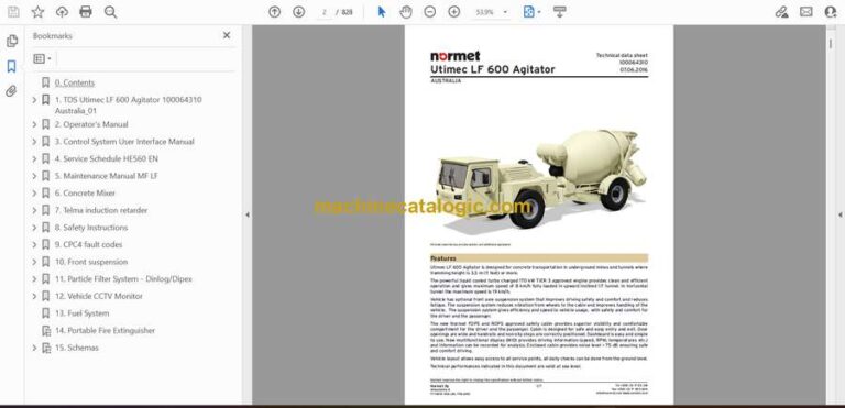Normet Utimec LF600 Agitator Technical Information (5F872D6_1000)