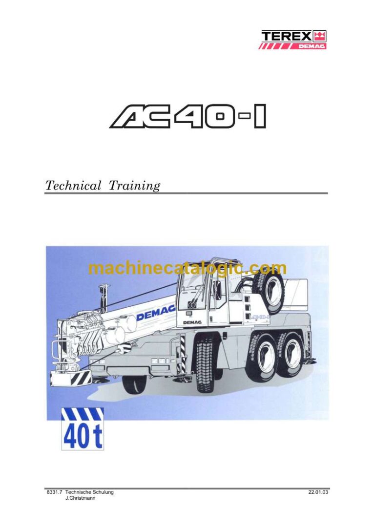 Terex AC40-1 All Terrain Crane Training Manual