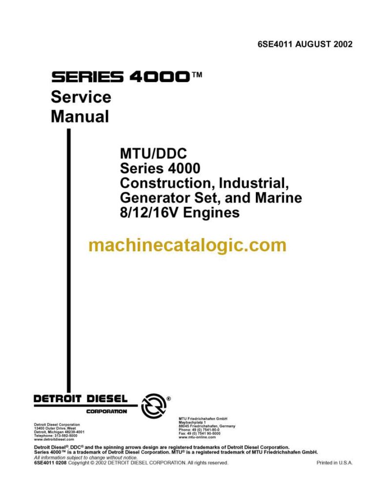 Detroit Diesel 4000 Series Service Manual