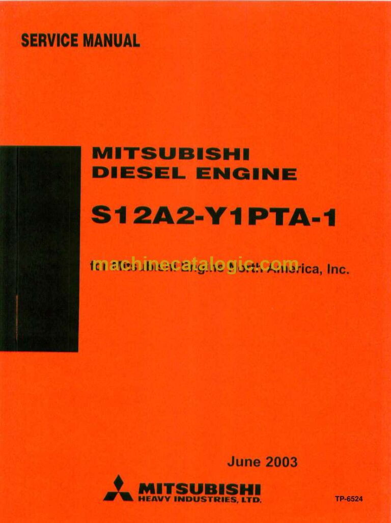 Mitsubishi S12A2-Y1PTA-1 Diesel Engine Service Manual (TP6524)