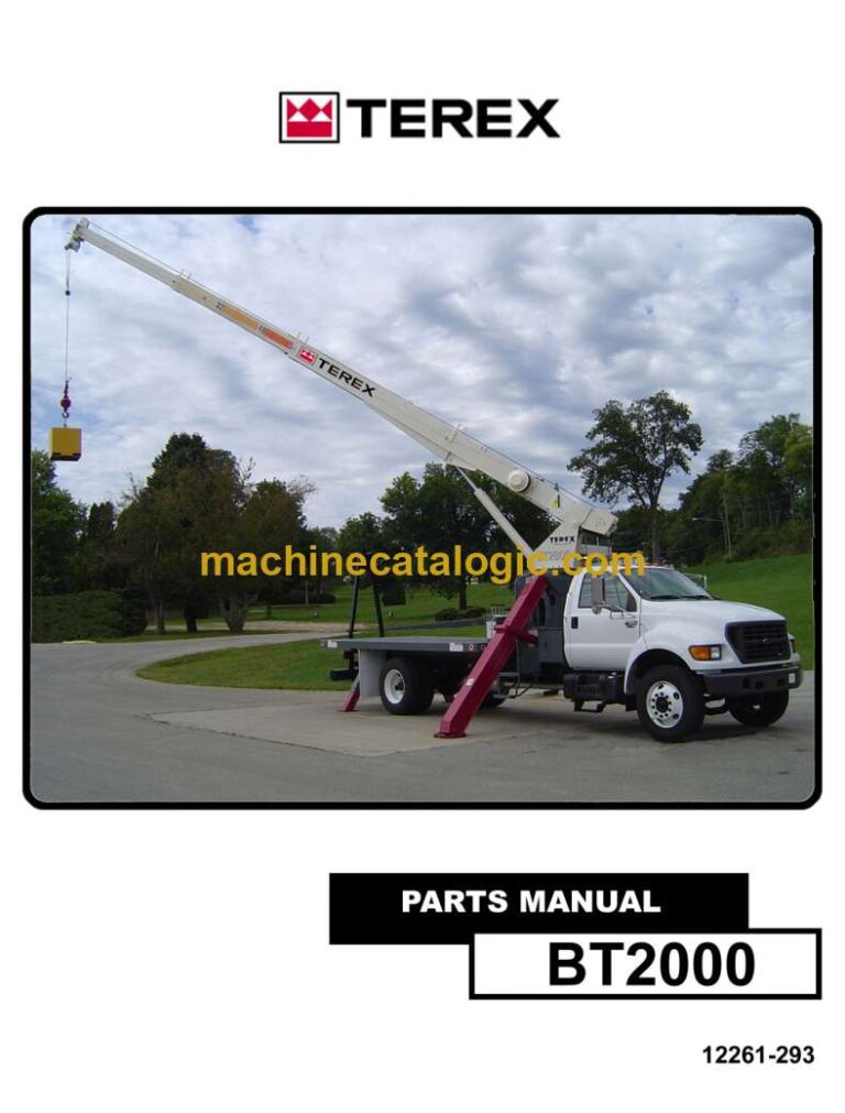 Terex BT2000 Cranes Parts Manual
