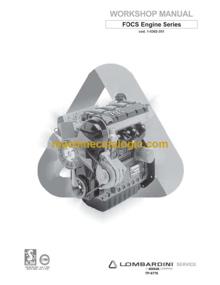 Lombardini Focs Engine Series Workshop Manual (tp6776)