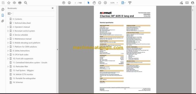 Normet Charmec MF605 D Long End Technical Information (5F8AFBD_1000)
