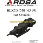 RDSA HLX5D Rock Drill Parts Manual (550 465 99)