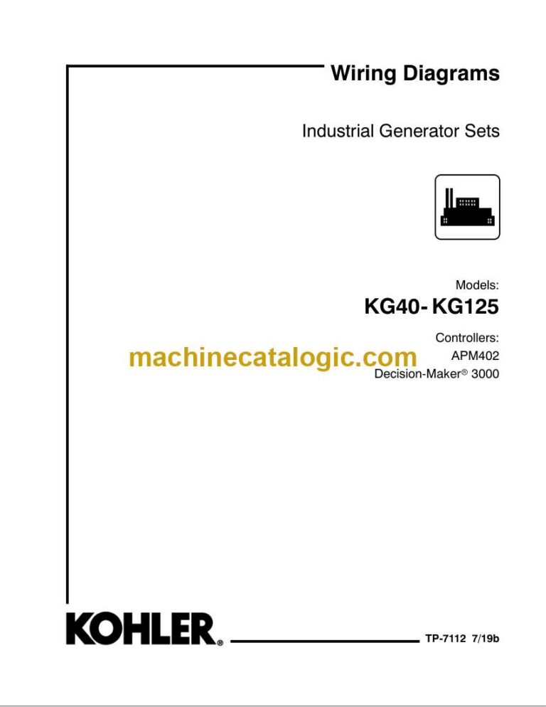 Kohler KG40-KG125 Industrial Generator Sets Wiring Diagrams (tp7112)
