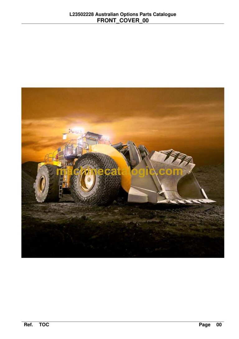 LeTourneau L23502228 Australian Options Wheel Loader Parts Manual