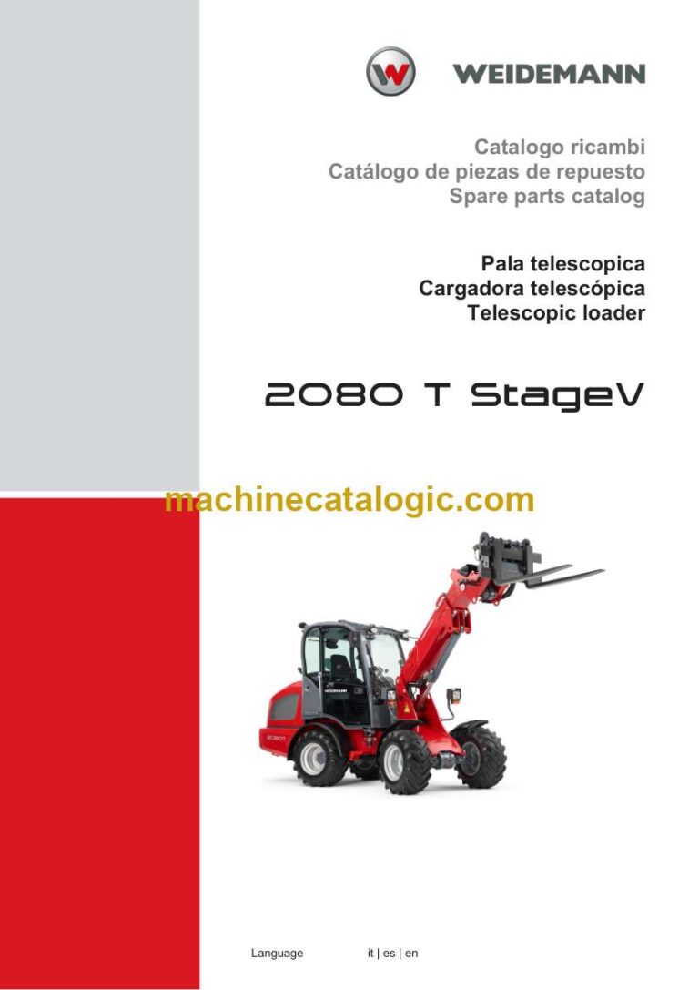 Weidemann 2080 T StageV Telescopic Loader Spare Parts Catalog