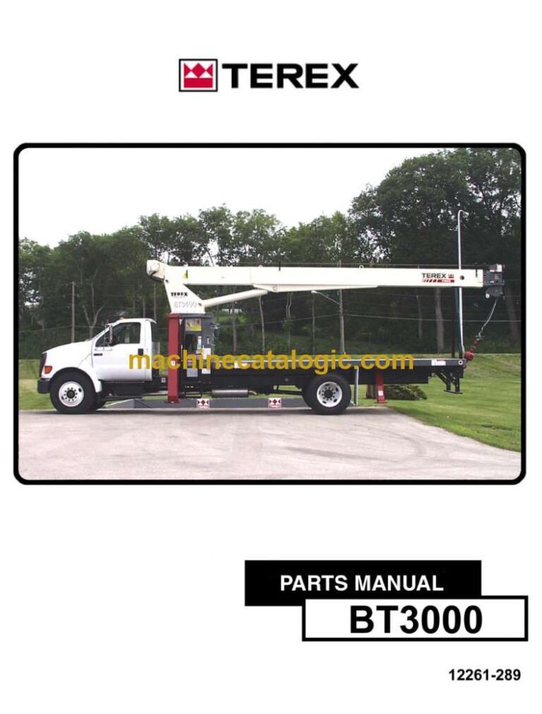 Terex BT3000 Cranes Parts Manual (12261-289)