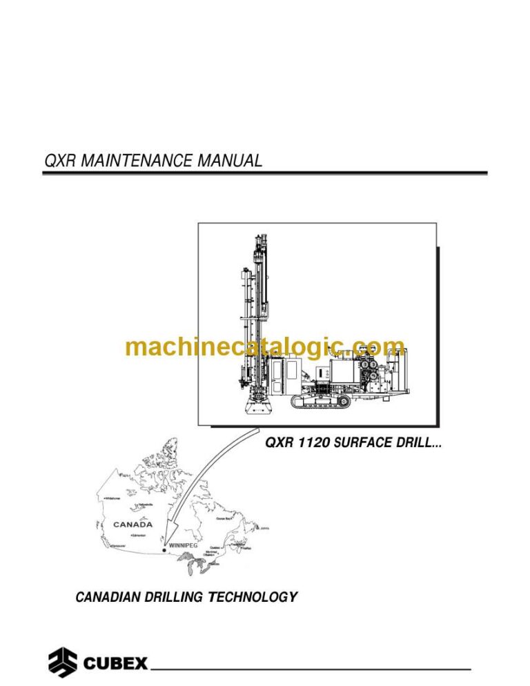 Cubex QXR 1120 10305 Surface Drill Maintenance Manual