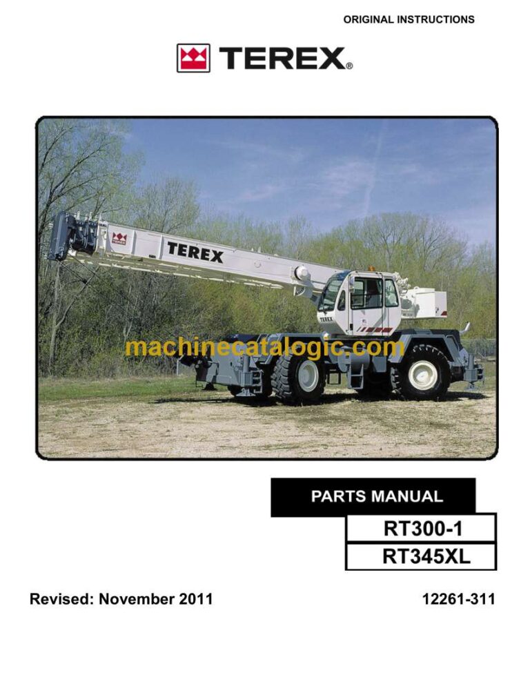 Terex RT300-1, RT345XL Cranes Parts Manual