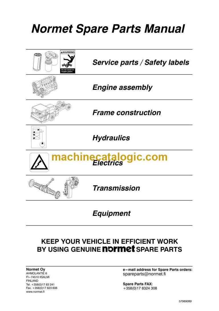 Normet Ultimec 1600 Transmixer Agitator Parts Manual (915)