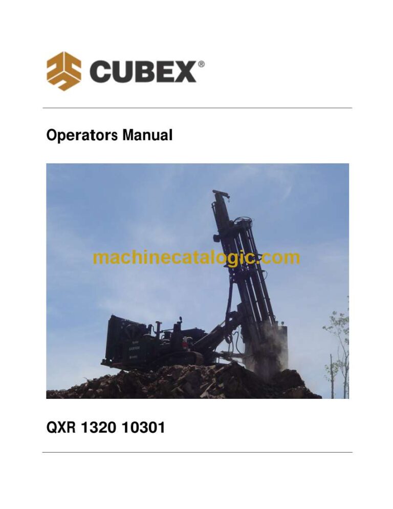 Cubex QXR 1320 10301 Surface Drill Operators Manual