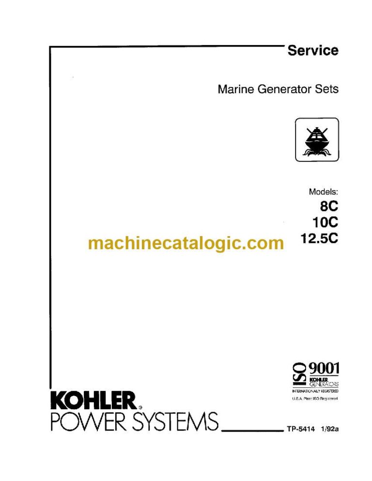 Kohler 8C, 10C, 12.5C Marine Service Manual (tp5414)