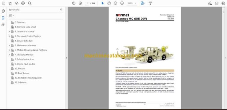 Normet Charmec MC605 D(V) Technical Information (5F78B27_1000)