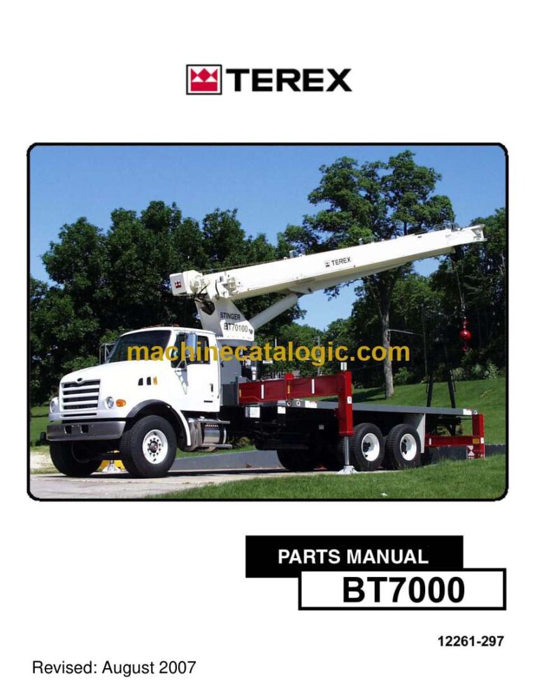 Terex BT7000 Cranes Parts Manual