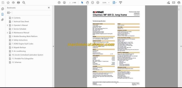 Normet Charmec MF605 D Long Frame Technical Information (5F719E9_1000)
