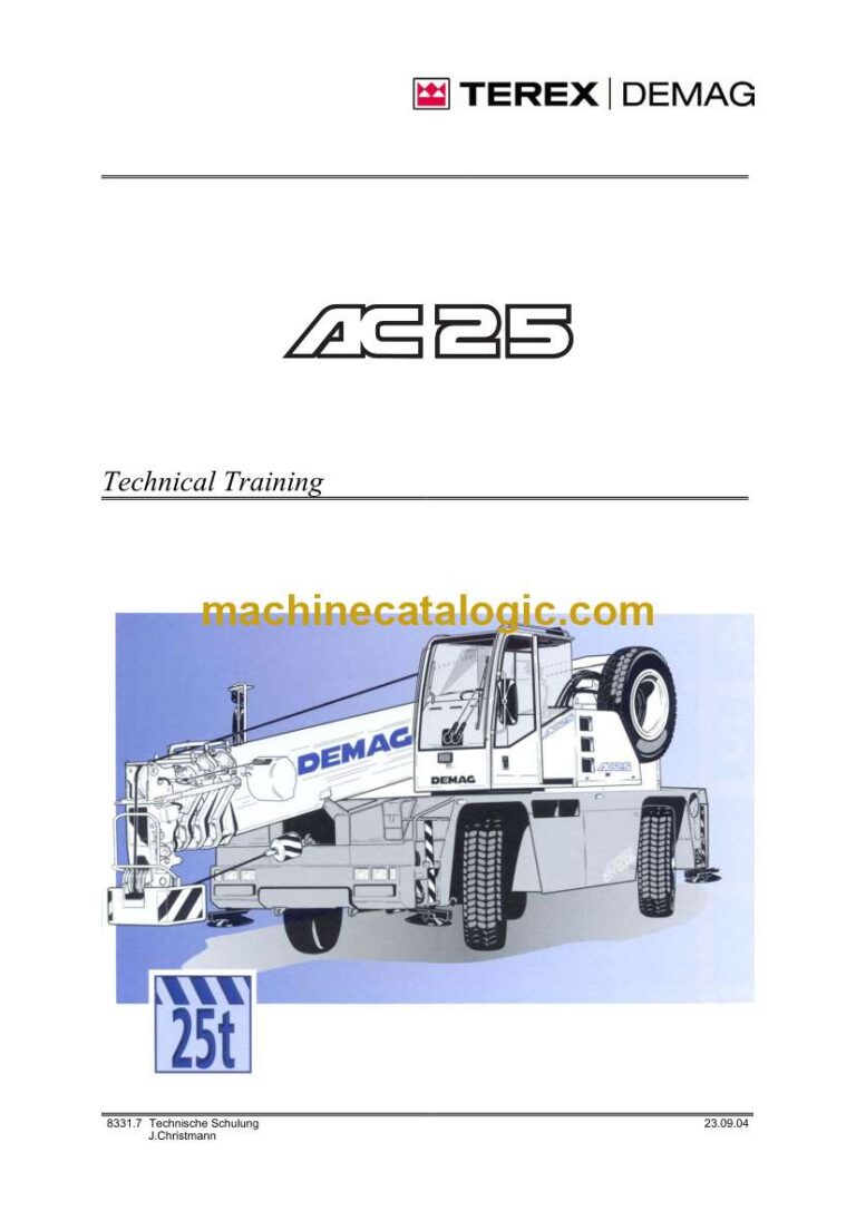 Terex AC25 All Terrain Crane Technical Training Manual