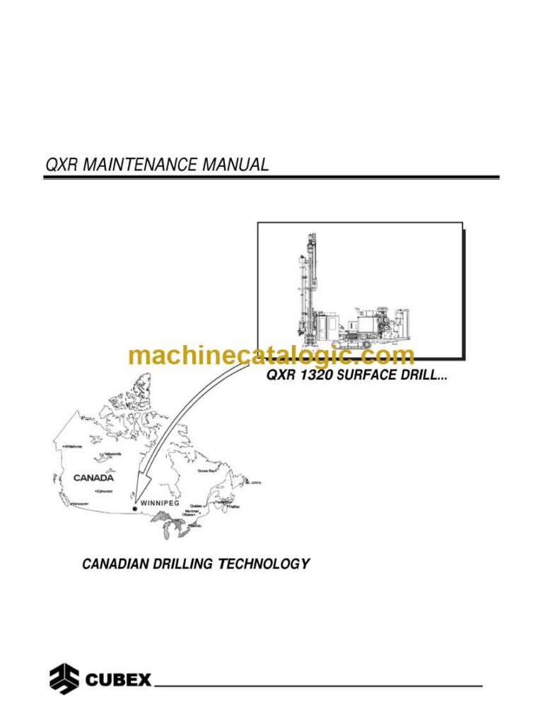 Cubex QXR 1320 10301 Surface Drill Maintenance Manual