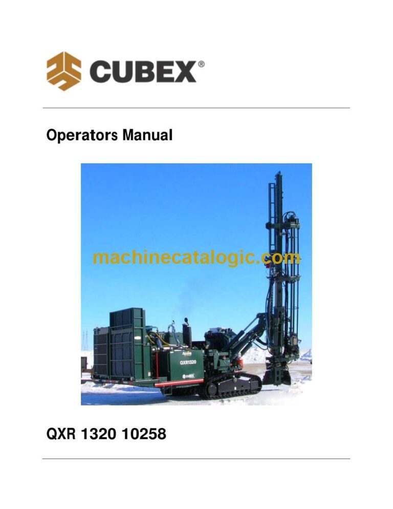 Cubex QXR 1320 10258 Surface Drill Operators Manual