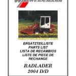 Weidemann 2004 D/D Radlader Parts Catalog