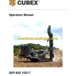 Cubex QXR 920 10217 Surface Drill Operators Manual