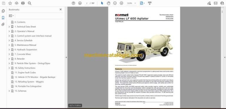 Normet Utimec LF600 Agitator Technical Information (5F7E669_1000)