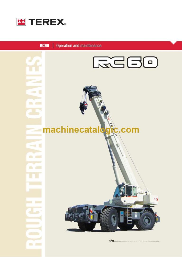 Terex RC60 Rough Terrain Cranes Operation and Maintenance Manual