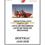 Weidemann 1050 D/M Wheel Loader Parts Catalog