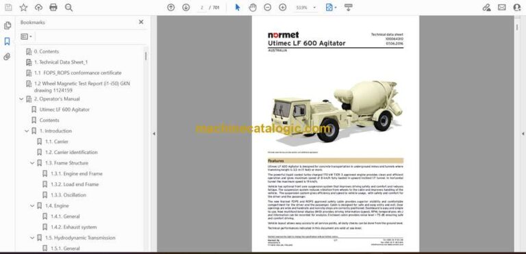 Normet Utimec LF600 Agitator Technical Information (5F7CAE7_1000)