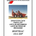 Weidemann 1015 D/P Wheel Loader Parts Catalog