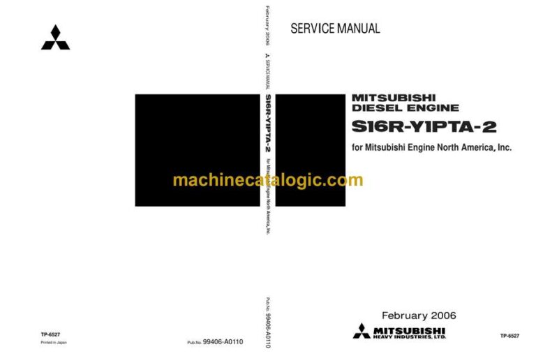 Mitsubishi S16R-Y1PTA-2 Diesel Engine Service Manual (TP6527)