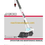 Terex A600 Rough Terrain Crane Operation and Maintenance Manual