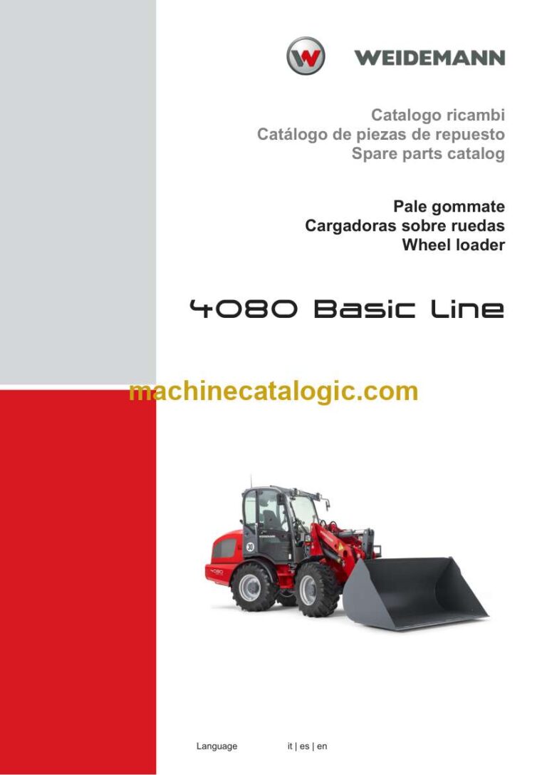 Weidemann 4080 Basic Line Wheel Loader Spare Parts Catalog
