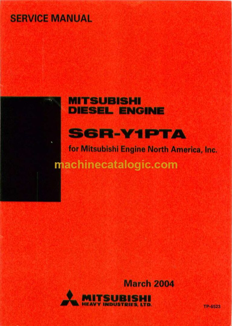 Mitsubishi S6R-Y1PTA Diesel Engine Service Manual (TP6523)