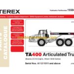 Terex TA400 Articulated Truck Parts Manual