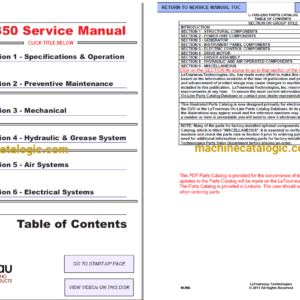Letourneau L1350 Wheel Loader Complete Service, Parts, Training, Schematics Package