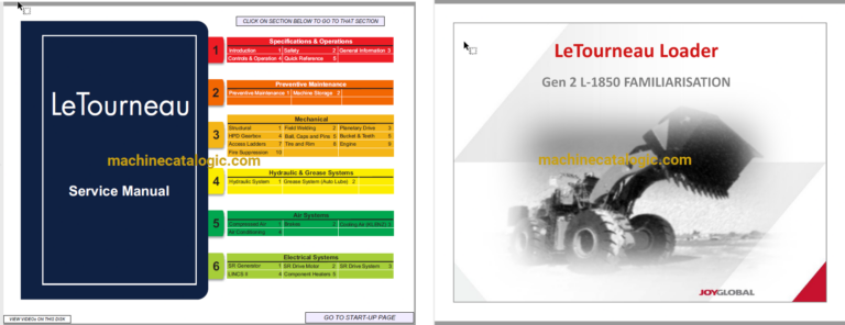 Letourneau L1850 Gen2 Wheel Loader Service Manual, Technical Training